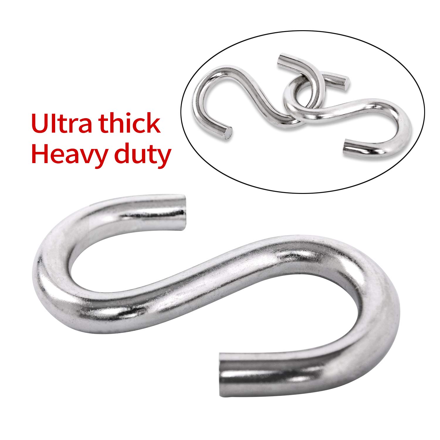 Hammock Coat Rack Bathroom Storage Bag Storage Heavy Duty S Hooks Black S Shaped Hooks Shelves Hooks for Hanging Hanging Hooks Plant Hanger Small Hooks tie Hanger Wall Hook Utility Hooks (4 Pack)