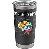 Architect's Brain - Architecture Art - Architectural Stainless Steel Insulated Tumbler
