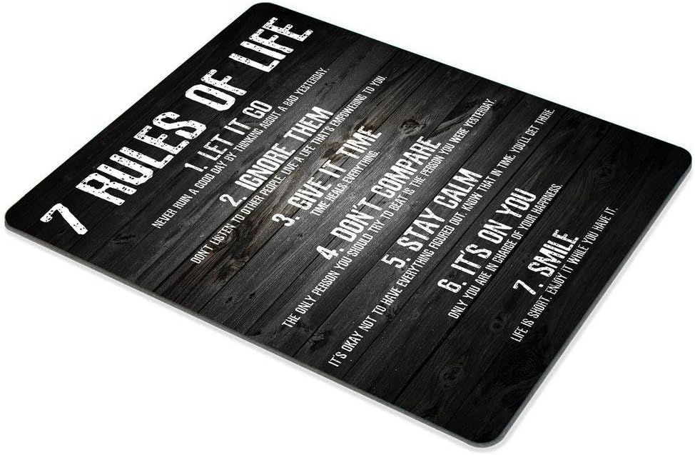 Wasach 7 Rules of Life Motivational Quotes Mouse Pad Custom, Inspirational Quote About Life Mouse Pads for Computers - Image 4
