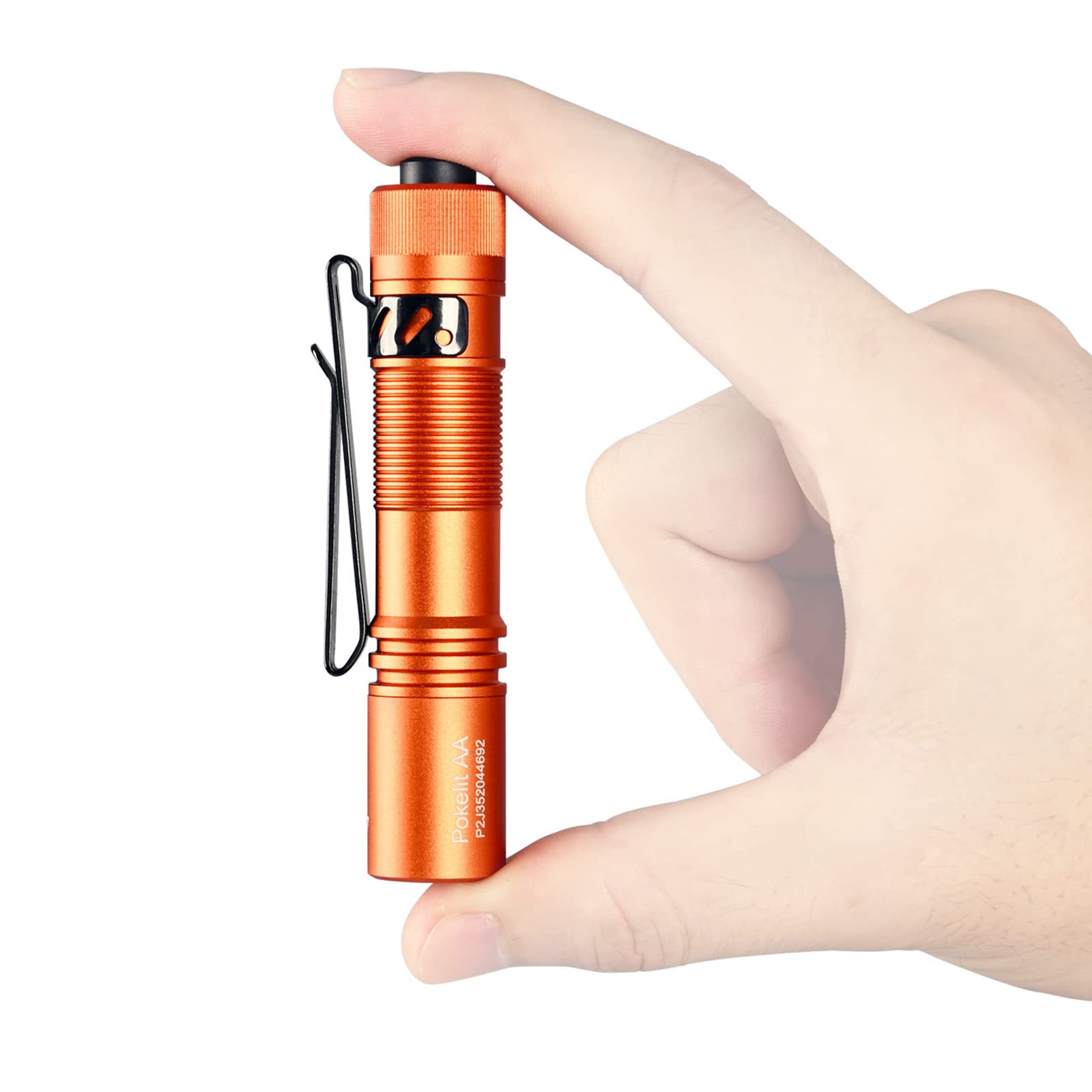 ACEBEAM Pokelit AA Mini Rechargeable Torch with Clip, Ultra Powerful LED Torch 550 High Lumens, 90+ High CRI LED Flashlight for Camping, Hiking, Daily Use (Orange) — image 1