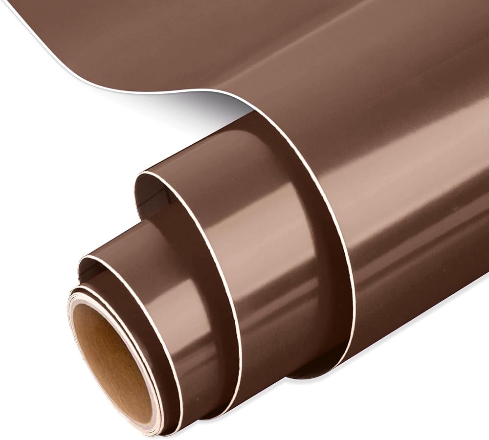 IModeur Glossy Brown Permanent Vinyl Roll 30.5 x 152.5 cm Adhesive