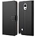 HOOMIL Case Compatible with Samsung Galaxy Note 4, Premium Leather Flip Wallet Phone Case for Samsung Galaxy Note 4 Cover - Black