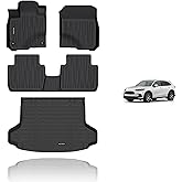 KELCSEECS Floor Mats & Cargo Liner for 2026 2025 2024 2023 Honda HRV/2026 2025 2024 2023 Honda HRV Hybrid All Weather Car Mats Trunk Liner HR-V Floor Mats Accessories Black