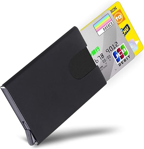 Amazon カードケース クレジットカードケース Banduo カード入れ 高級感 ビジネス 収納ボック多機能 カード収納 極小極薄 スキミング防止 磁気防止 ブラック Banduo クレジットカードケース