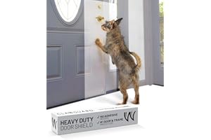 CLAWGUARD Heavy Duty Door Scratch Shield – 20x44 in. Door Scratch Protector Dog & Cat – Clear Wall, Frame & Furniture Cat Scratch Protectors