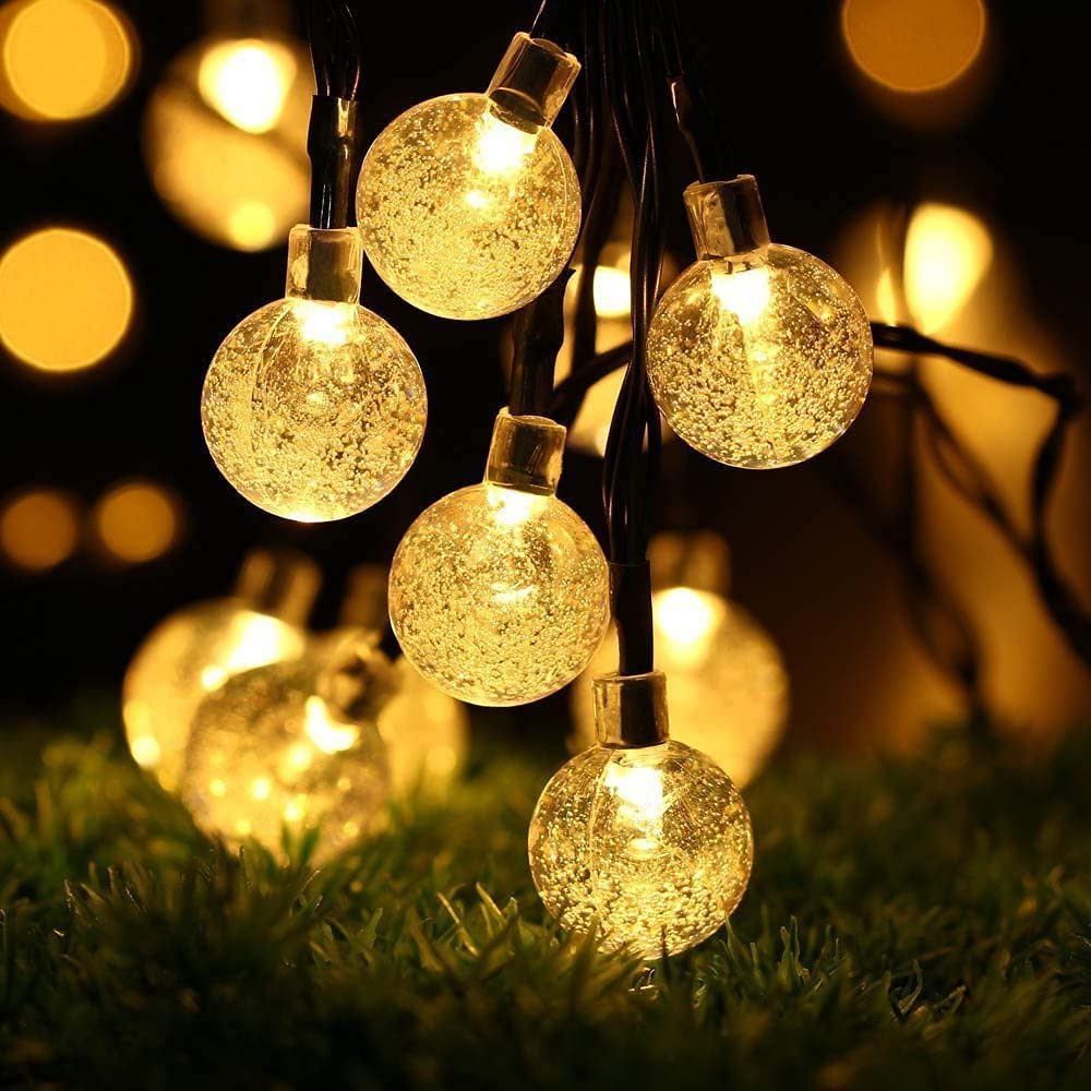 Solar Garden Lights, 80 LED 56Ft Solar String Lights Outdoor, 8 Modes Waterproof Crystal Ball Solar Fairy Lights Solar Powered Lights for Garden Patio Yard Home Christmas Parties Wedding