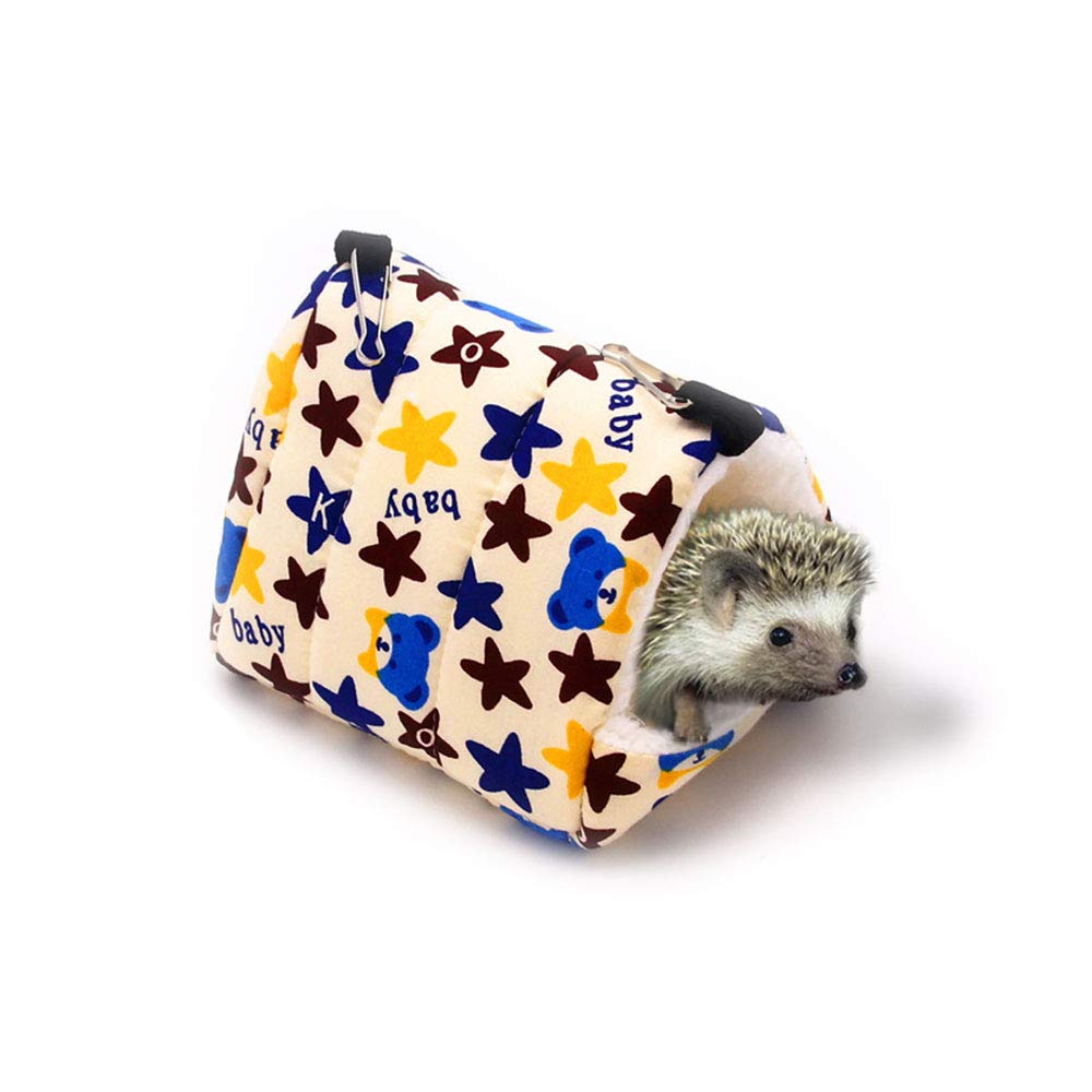 Winter Warm Small Animals Bed Playing Soft Hedgehog Bed Sleeping Cute Hamster Hammock Birds House Hanging Resting for Gerbil Young Guinea Pig Degu Drawl Hedgehog