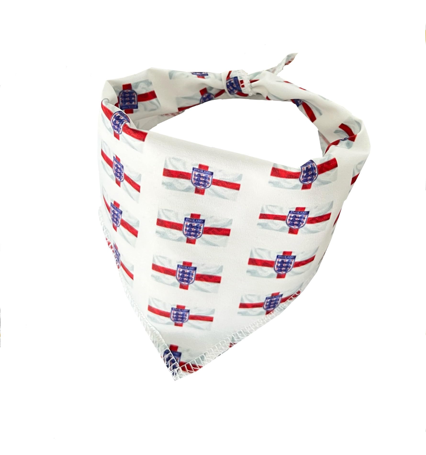 New Dogs Bandana Football Flag Paws Euro Paws Adjustable Triangle Dog Scarf RED ACCESSORY UK (Scarf White flag Small)