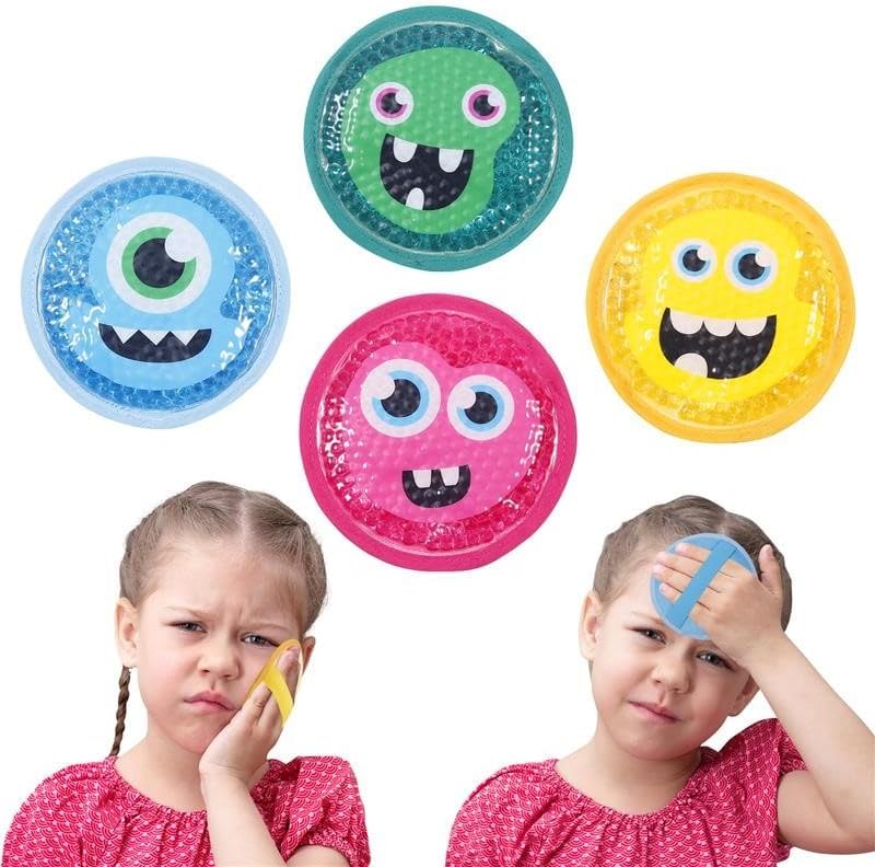 Magic Gel Kids Ice Pack 4 Monster Themed Reusable Adjustable Band
