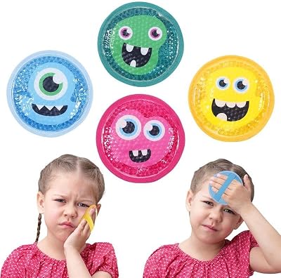 Magic Gel Kids Ice Pack 4 Monster Themed Reusable Adjustable Band