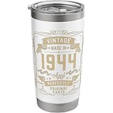 Vintage 1944 82yr 82nd Birthday Gifts for Men 82 Years Old Stainless Steel Insulated Tumbler