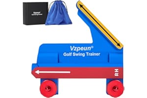 Vzpeun Golf Swing Trainer Aid- Golf GripTraining Direction Guides, Golf Alignment Sticks Trainer Simulators, Portable Swing Trainer Suitable for Both Right Left-Handed Player
