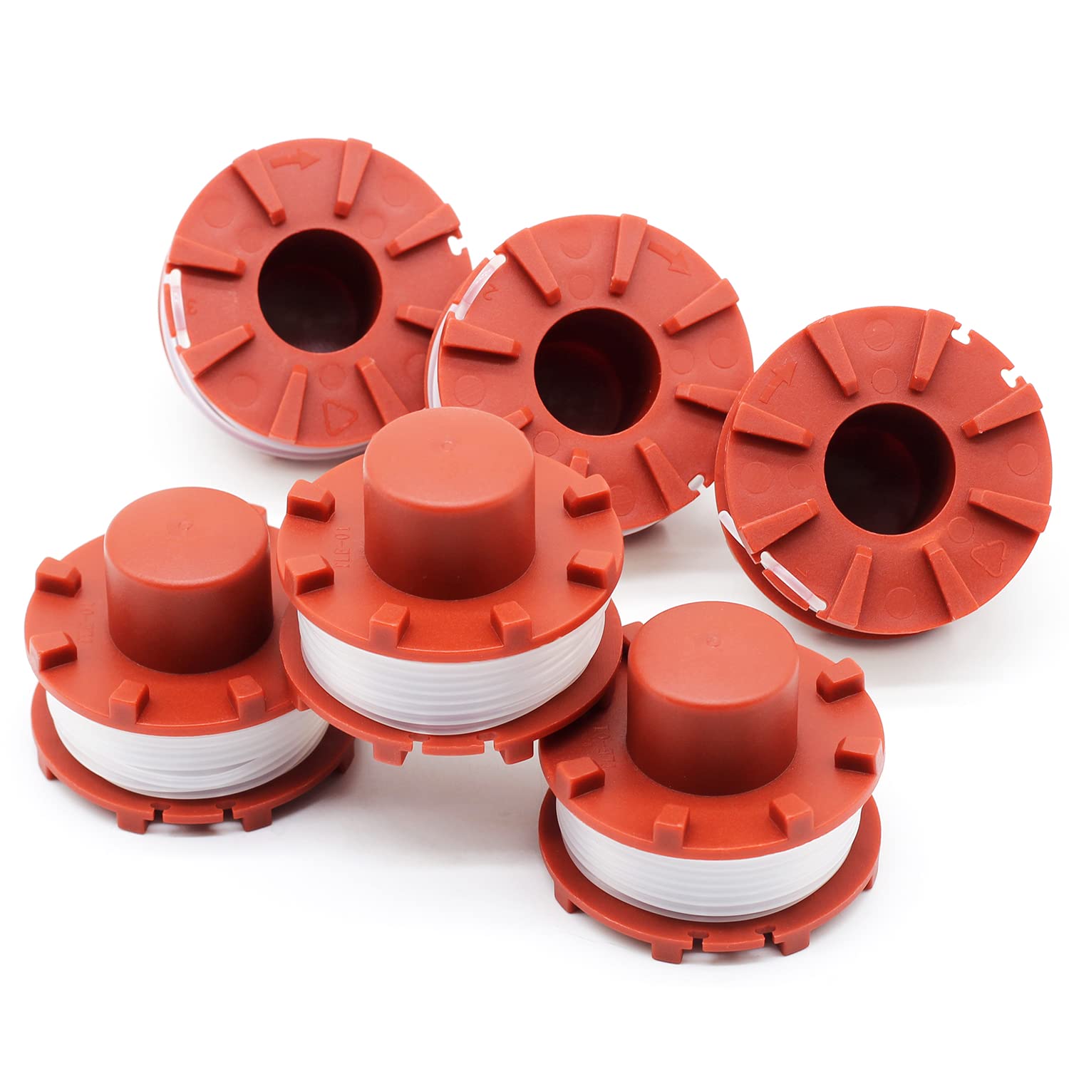 SWNKDG 6 Pieces Line Spools for Einhell GE-CT 36/30 Li E Solo Replacement Line Spool (Length: 8 m, Diameter: 2 mm)