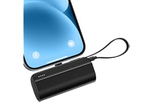 COJION 5000mAh Mini Portable Charger Compatible with iPhone 14/13/12/11/XR/XS/X/8/7/6, MFi Certified Ultra-Compact 20W PD Fast Charging Power Bank Small Cute Battery Pack(Black)