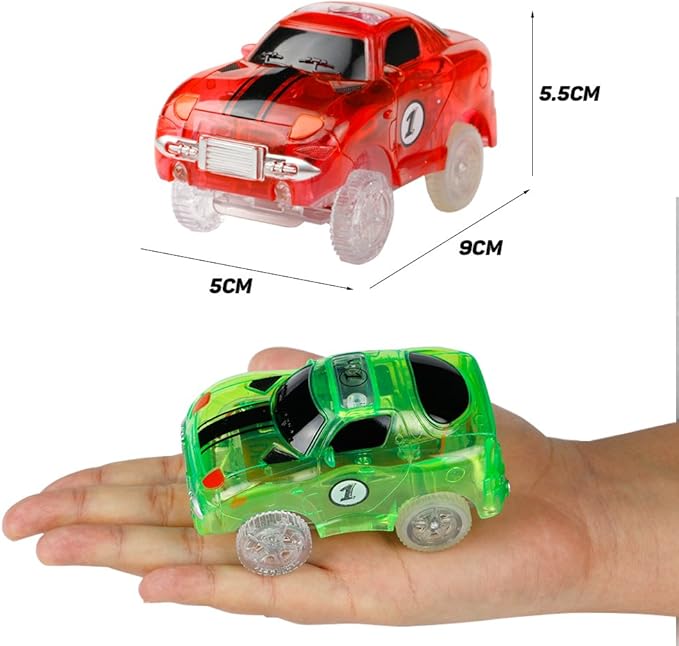glowing race car set