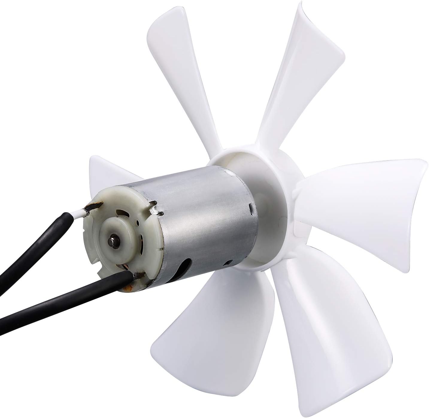 6" Replacement White Vent Fan Blade with 12V D-Shaft RV Vent Motor: Automotive