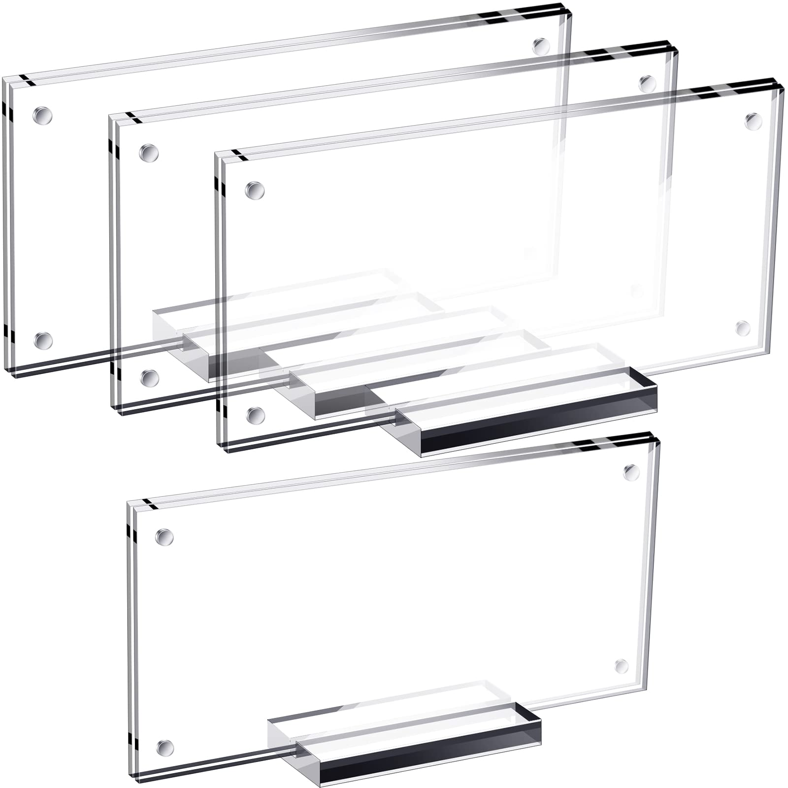 Photo 1 of 3 Pcs Dollar Bill Holder Acrylic Display Dollar Case Currency Ticket Protector Paper Money Frame for Bill Collectors Collection, 7.3 x 3.5 Inch