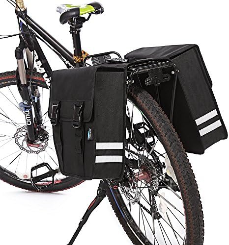 Travellor Mountain Bicycle Double Luggage Pannier bag With Rainproof Cover(Black)