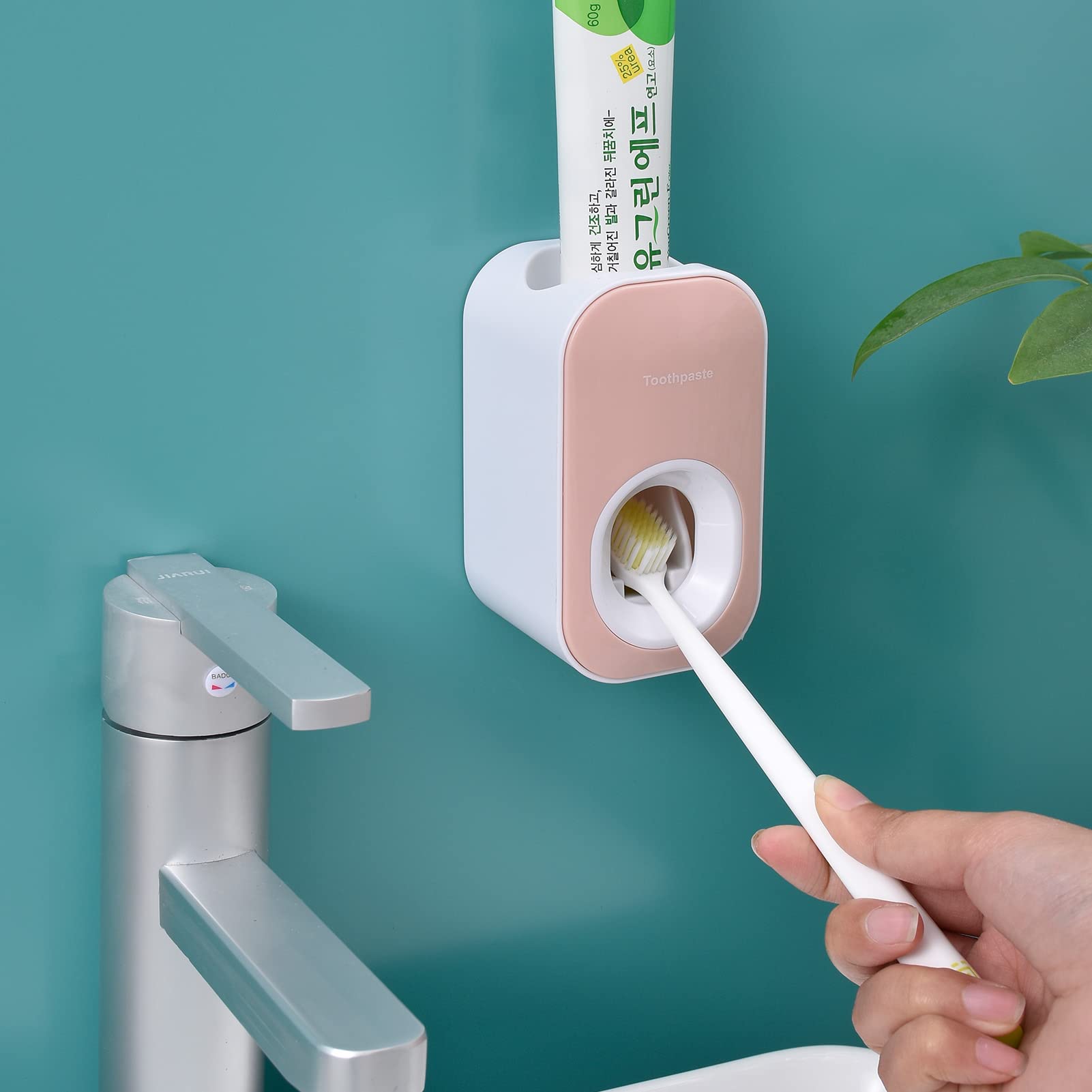 Photo 1 of Automatic Toothpaste Dispenser Wall Mounted for Bathroom,Toothpaste Squeezer for Kids & Family Shower by Mr. Thumbs(1pc,Pink)