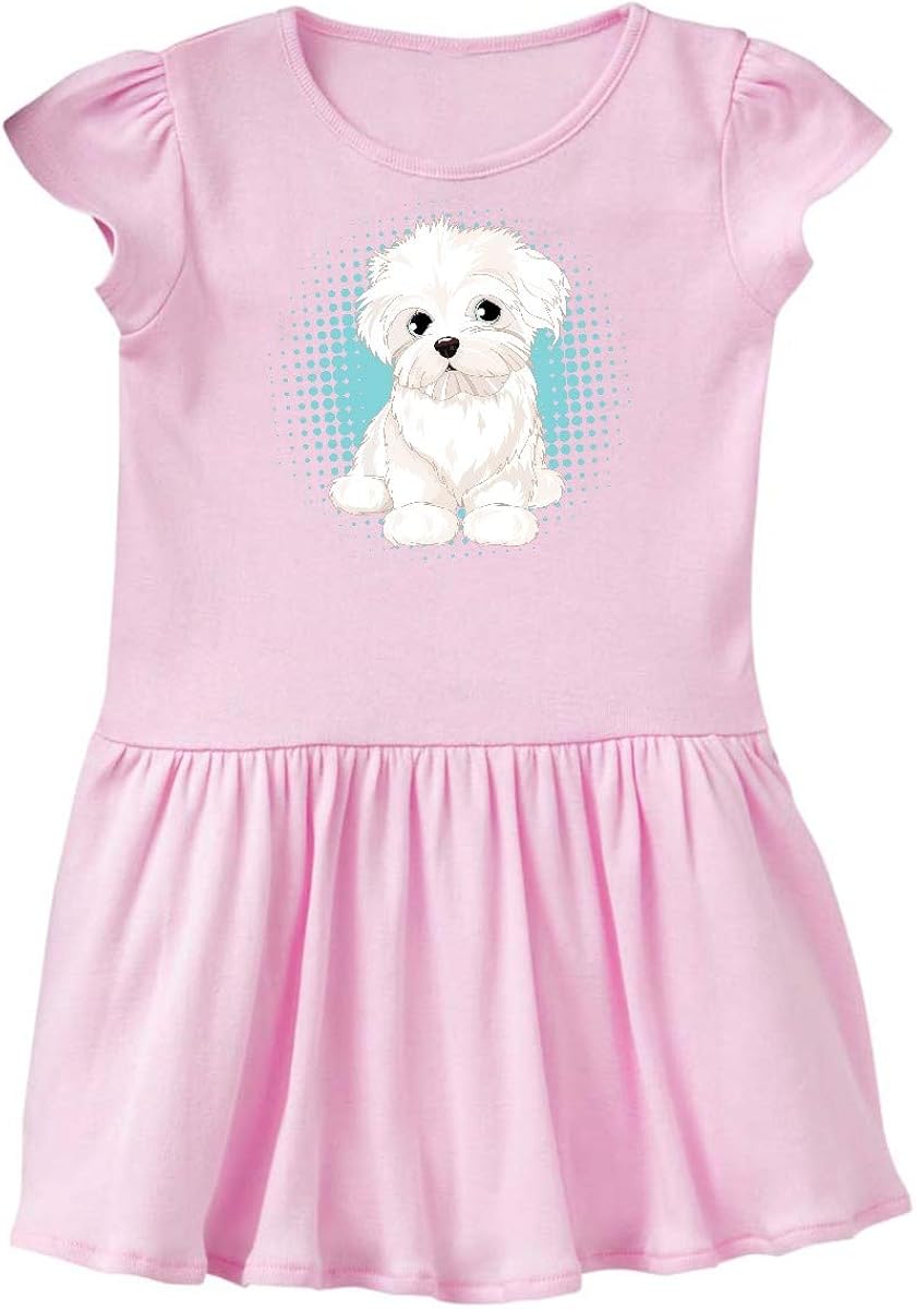 inktastic Maltese Puppy Dog Toddler Dress Clothing
