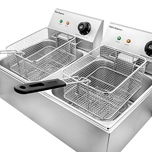 Chef's Supreme - 220v 20 lbs. Countertop Fryer w/ 2 Baskets - Thumbnail 3