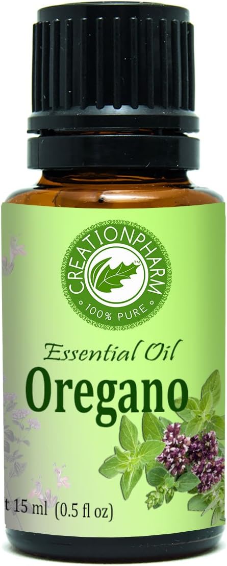Creation Pharm Oregano Essential Oil 15ml (.5 oz) - Origanum vulgare - Pure, Therapeutic Grade, Steam Distilled, Premium Quality Aromatic Oil, Household, and DIY Blends