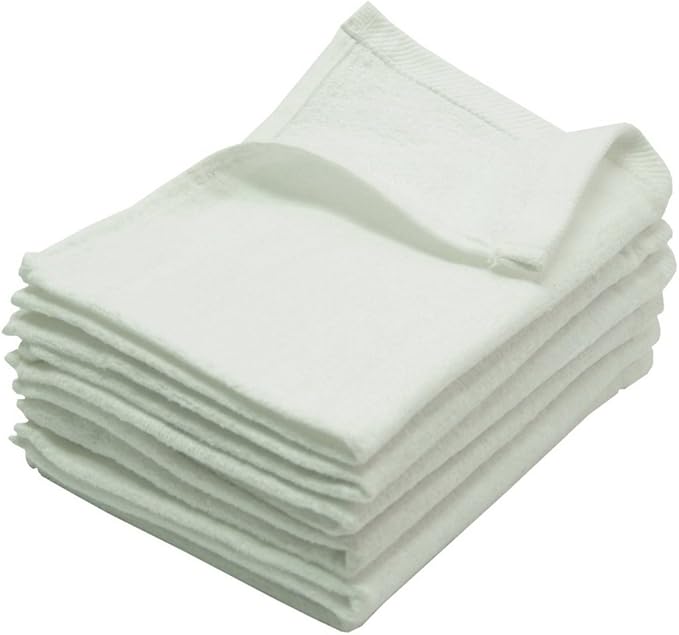 Wholesale Bulk (24 / 50 / 100) WHITE Color Terry Velour Hand Towels
