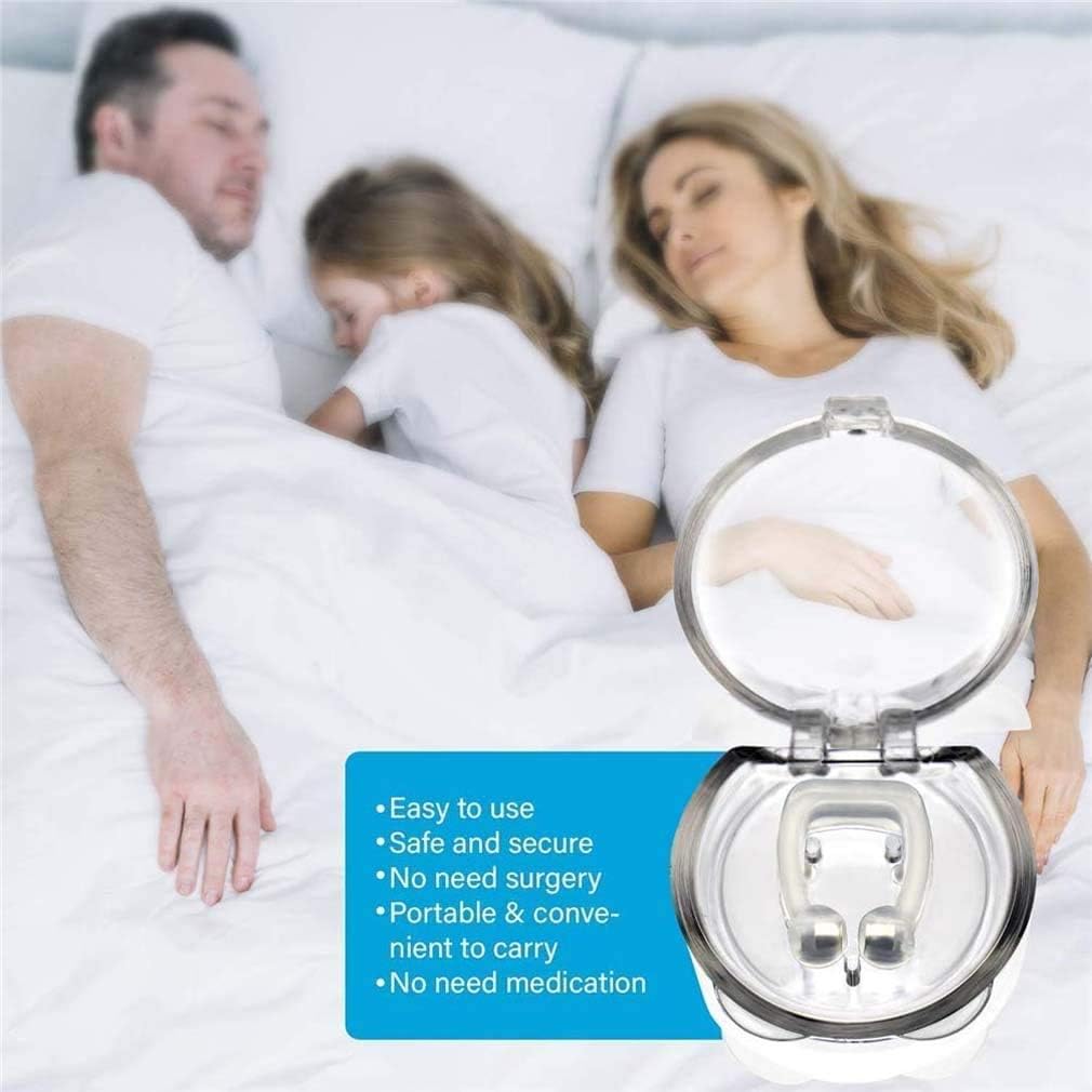 MJ-Brand 2 pcs Anti snoring Device Silicone Magnetic Anti Snore Nose Clip Effective-Easy Stop Snoring Solution Professional Sleeping Aid Relieve Snore for Men Women - Quiet Night: Home & Kitchen