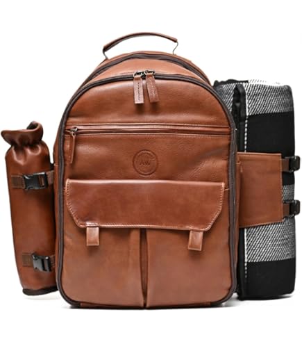 Amazon.com: Picnic at Ascot Original Equipped 2 Person Picnic Backpack with  Cooler, Insulated Wine Holder & Blanket - Designed & Assembled in the USA :  Patio, Lawn & Garden