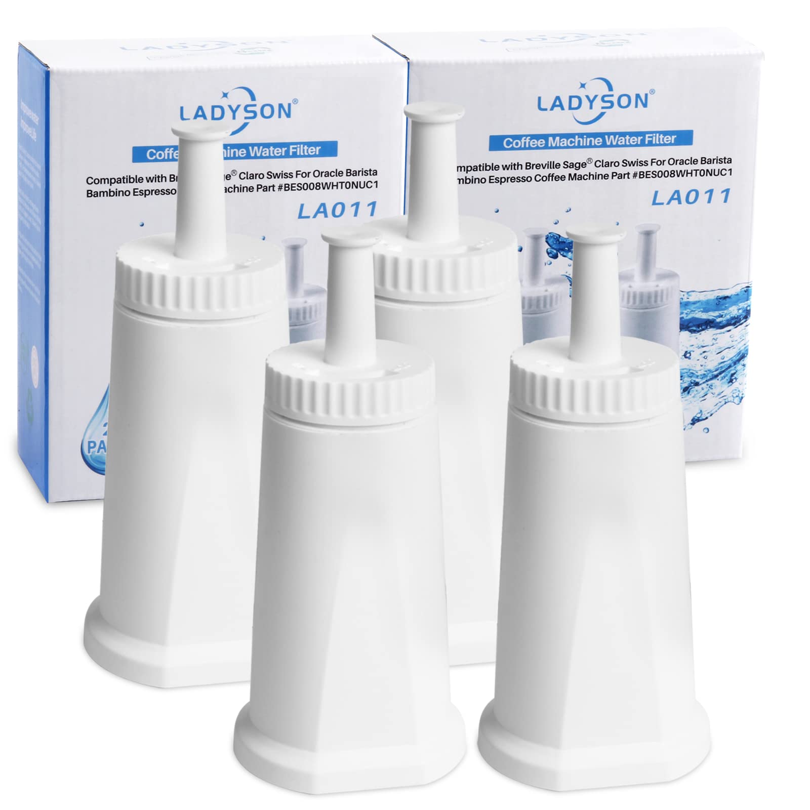 LADYSON 4 Pack Water Filter for Breville Claro
