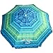 Tommy Bahama Sand Anchor 7 feet Beach Umbrella with Tilt and Telescoping Pole (Green/Blue Stripe)