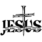 Cross Jesus Truth Metal Wall Decor - Religious Spiritual Faith Room Decor Black Wall Art Home Decor for Living Room, Bathroom, Bedroom, Dining Room, Church (Black)