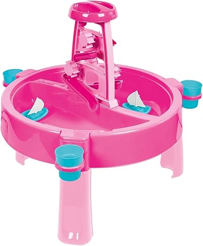 DOLU 3 in 1 Sand and Water Table Pink Outdoor Toys Drawing Desk