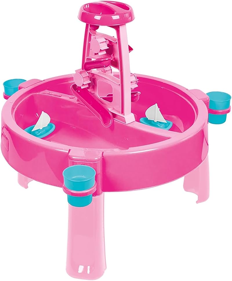 DOLU 3 in 1 Sand and Water Table Pink Outdoor Toys Drawing Desk