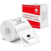 Phomemo Sticker Circle Labels- 2.36"x 2.36"(60x60mm) Thermal Label for M221/M220/M200, for Barcode/Address/Mailing/Logo/Business/Home Tag, Black on White