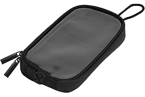 X AUTOHAUX Universal 7'' Magnetic Tank Bag with Headphone Hole PU Leather Waterproof Motorbike Saddlebag