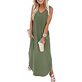 Sampeel Summer Dresses Maxi Dress Vacation Beach Sundresses 2025 with Pockets