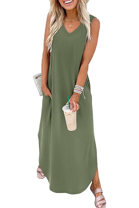 Amazon Vestidos Largos Verano Algodon Vestidos Casuales Para Mujer