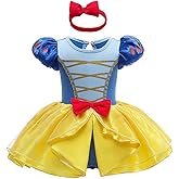 IBAKOM Baby Girl Princess Dress Up Clothes Romper+Headband Summer Outfits Halloween Christmas Birthday Party Dress