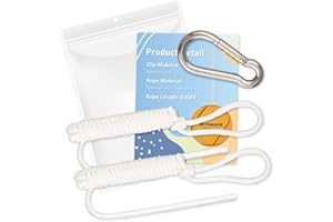 Trymaker Rope for Tetherball，8.8ft Replacement Tetherball Rope and Clip for Kids Adult Indoor and Outdoor