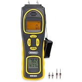 General Tools MMH800 Pin/Pinless Moisture Meter w/Temp and Humidity | Pin and pinless moisture meter for drywall, walls &amp; wood. Moisture detector for house, firewood &amp; building materials testing.