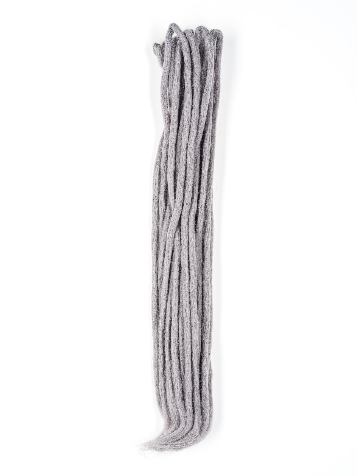 DreadLab - Double Ended Synthetic Dreadlocks (Pack of 10) Crochet Extensions (Grey Crochet)