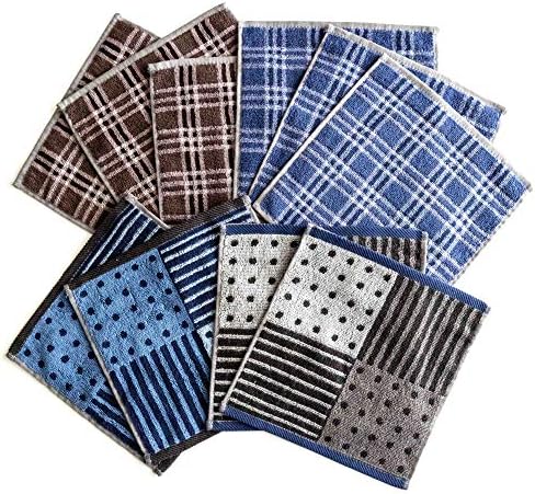 ミニタオル ハンドタオル 低価格化 ハンカチ タオル 綿100 バラエティ 柄 10枚セット E 23 23cm B メンズ