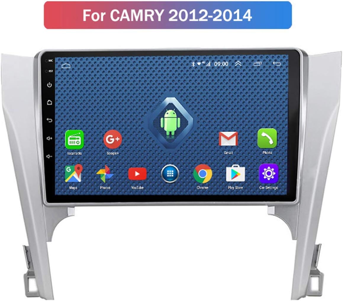 QQHHJY Car Stereo GPS Navigator Car Radio Head Unit for Toyota Camry 2012-2014 Support Mirror Link/Steering Wheel Control/Bluetooth/USB/Wifi/DAB/AUX/Carplay