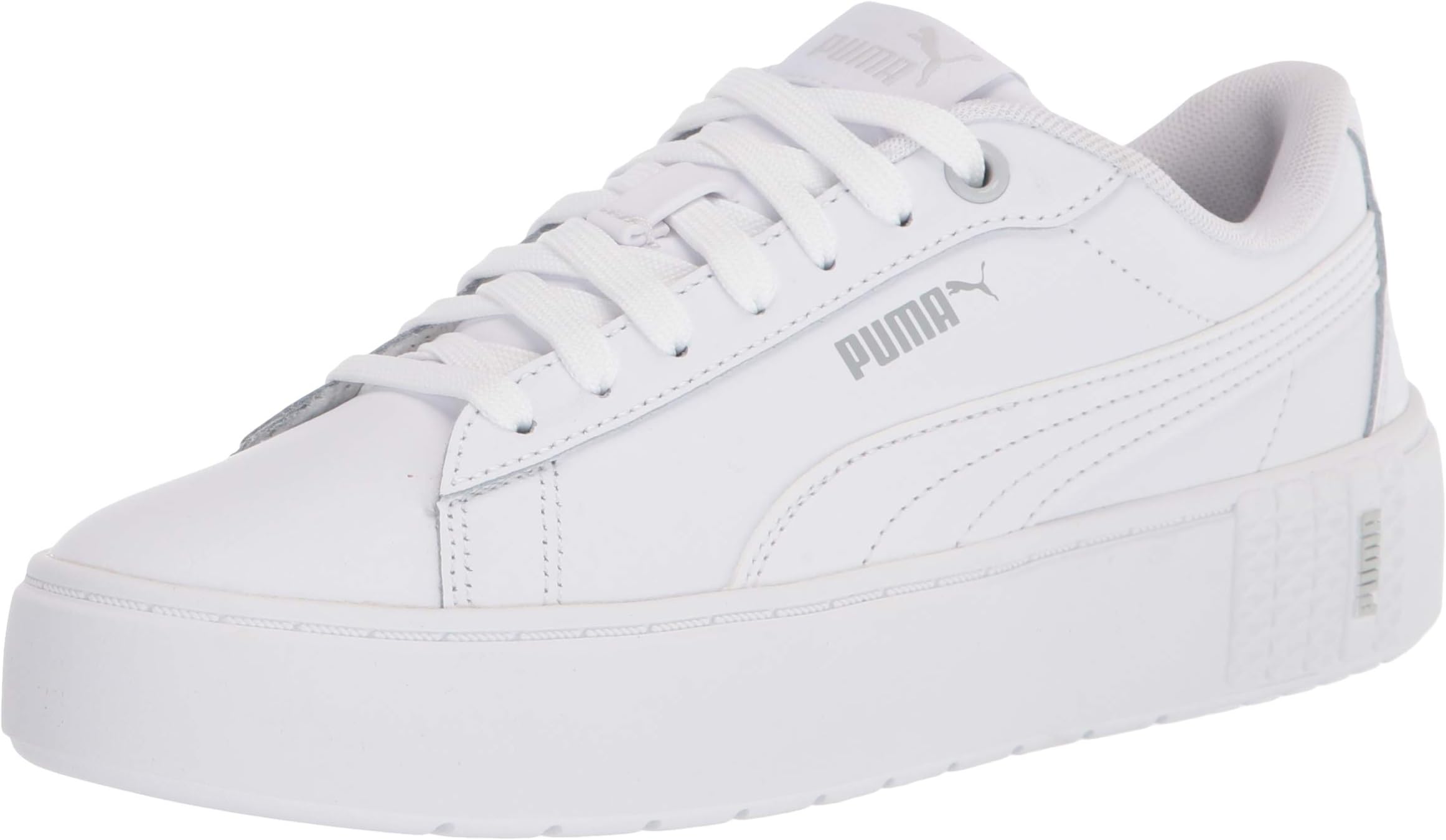 puma smash platform l white