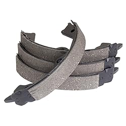 TRQ Rear Parking Brake Shoe Set Compatible with