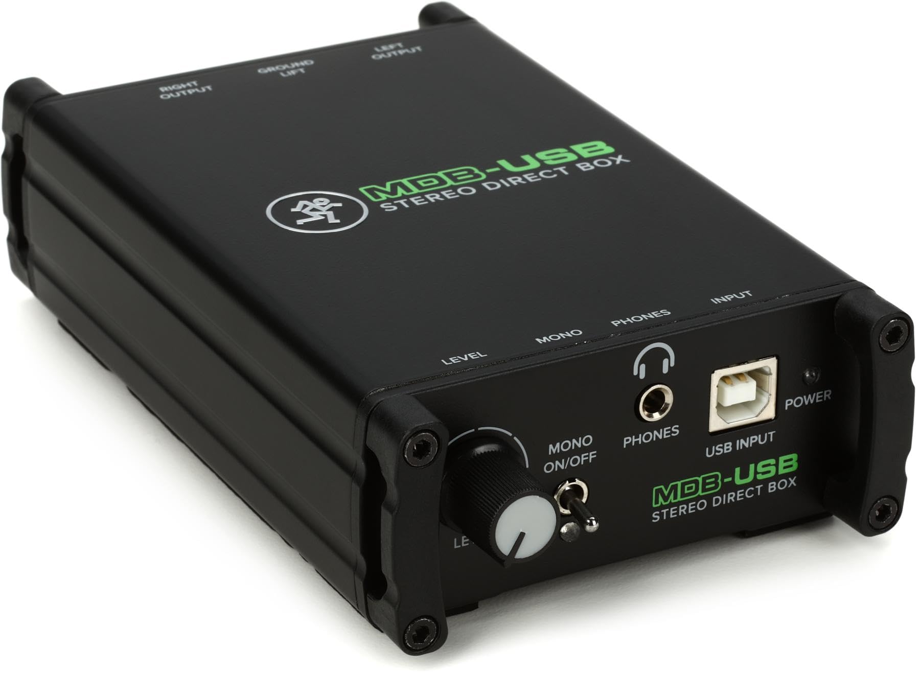 Mackie MDB-USB 2-Channel USB Direct Box (DI) With 24-bit/96kHz USB Audio Input, Headphone Output and Ground Lift
