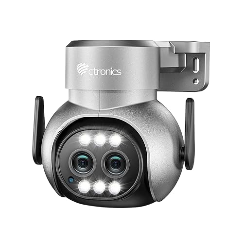 Ctronics Dual Lens Security Camera Outdoor WiFi with 6X Hybrid