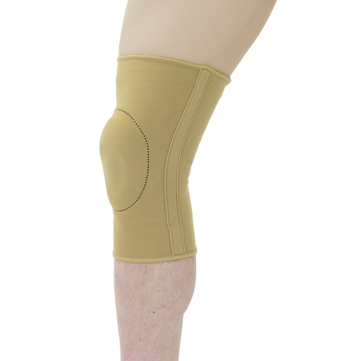 MAXAR EKN-401 Medium Elastic Knee Brace with Donut-Shaped Silicone Ring and Metal Stays