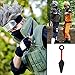Fomei Naruto Konoha Leaf Village Ninja Shinobi Cosplay Headband with Naruto Ninja Weapons Props Naruto-Big Kunai Plastic Toy
